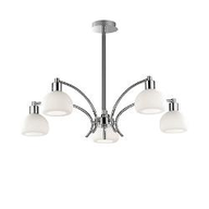 B2 Light Lampada a sospensione D 750 x H min 500 / max 750 mm max 5 x 40W E14 IP20 Cromo 0355070