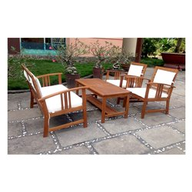 Amicasa Set Salotto Giardino Legno Cortina con Cuscini Art 60