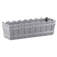 Emsa Fioriera Balconetta Country in plastica Grigia effetto legno cm 50x17 515248