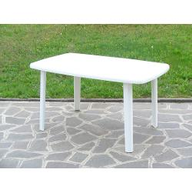 Bica Tavolo da Giardino Cayman bianco Resina 137 cm 85 cm 72 cm