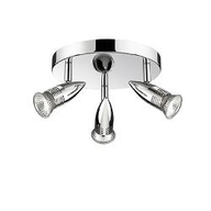 B2 Light Lampada da soffitto D 210 x H 160 mm 3 x 50W GU10 20 CROMO 0399006