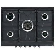 Piano cottura tipo Gas Smeg SRV876AO con 5 zone di cottura con larghezza di 70 cm di colore Nero