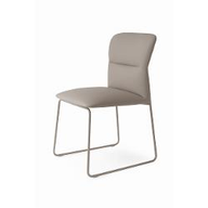 Connubia Calligaris Sedia metallo soggiorno FRIDA CB/1806-SK Struttura P176 mt. TORTORA OPACO Sedile S93 Skuba NERO