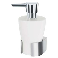 Spirella Supporto parete con dosasapone liquido in porcellana e metallo cromato 10.08140