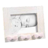 Mascagni Portafoto Resina 13x18 cm Rosa Legno Fiocchi A559/C