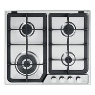 Piano cottura tipo Gas De Longhi IF 46 PRO N con 4 zone di cottura con larghezza di 60 cm di colore Inox