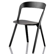 Magis Pila Sedia Frassino Lacc.Opaco Nero