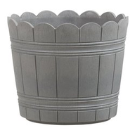 Emsa Vaso Country in plastica Grigio effetto legno Ø 30x26 cm 515266