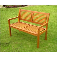 Amicasa Panca Plaza 2 Posti Legno Balau 120 cm 62 cm 88 cm Art 49