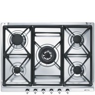 Piano cottura tipo Gas Smeg SE70SGH-5 con 5 zone di cottura con larghezza di 72 cm di colore Inox