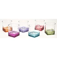 Tognana Set 6 bicchieri quadri Vetro Colori assortiti N3585C50032