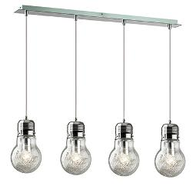 B2 Light Lampada a sospensione a barra L 900 x H min 350 / max 1100 x P 150 mm 4 x 60W E27 IP20 Alluminio 0354803