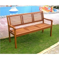 Amicasa Panca Plaza 3 Posti Legno Balau 158 cm 62 cm 88 cm Art 50