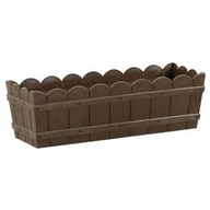 Emsa Fioriera Balconetta Country in plastica Marrone effetto legno cm 75x17 515252