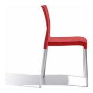 Scab Design Sedia chloe'chair mon amour rosso gerani gambe alluminio anodizzato 2633_AA_40