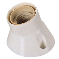 Polypool Portalampada da parete con base inclinata attecco E27 Bianco PP0485