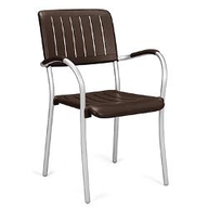 Nardi Sedia impilabile Musa con bracciolo Resina alluminio 60,5 cm 61050.05.000