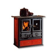 Cucina Legna Nordica ROSETTA Liberty scarico a Des potenza termica Potenza nominale 6 kW. di colore Colore bordeaux
