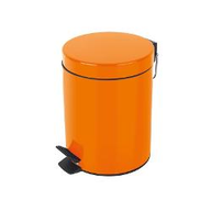 Spirella Portarifiuti in metallo con coperchio a pedale Arancio cm 20x27 - 5,0 Lt 10.16389
