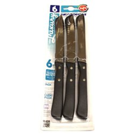 Coltellerie Inox Bonomi Set 6 Coltelli Pizza Nero 38006