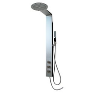 Idro Bric Colonna doccia Blanc in alluminio satinato con soffione 1 funzione e getti corpo SCACOL0052BI