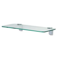 Spirella Mensola bagno in vetro trasparente con supporti fissaggio in metallo cromato cm 40 10.11889
