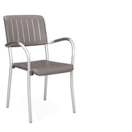 Nardi Poltrona Musa con braccioli Seduta e schienale sono realizzati in resina di prima qualità 60,5 cm Tortora 61050.10.000