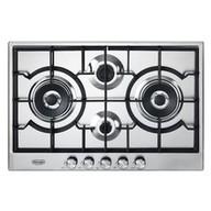 Piano cottura tipo Gas De Longhi SLF475X con 4 zone di cottura con larghezza di 75 cm di colore Inox