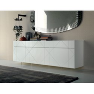 Cattelan Credenza Tropez 220x45x84h - 3h Op7 Bianco Opaco
