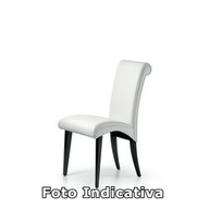 Cattelan Sedia Lulù Telaio Op17 Nero Opaco - Ecopelle Ecp08 Moka