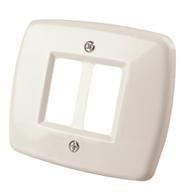 Polypool Placca autoportante in tecnopolimero 2 fori BASIC Avorio PP0145
