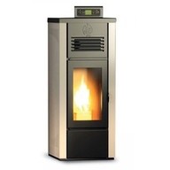 Stufa a Pellet Palladio GALLES Beige Libera installazione Profondità 39 cm Beige