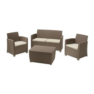 Allibert Set Salotto Giardino Corona 4 pz Cappuccino 206999
