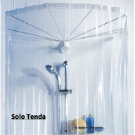 Spirella Tenda PVC trasparente 200x170 cm ricambio per set Ombrella 10.10874