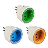 Polypool Adattatore spina tedesca - italiana 10A con spia luminosa colori assortiti 2230