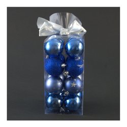 Palline per albero di natale Amicasa Sfere 16 pezzi diametro 50 mm Blu 83