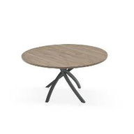 Connubia Calligaris Tavolo fisso TWISTER CB/4782-RD 120 Piano P35W nob. VINTAGE Strut. P16 mt. GRIGIO OP. Gambe P16 mt. GRIGIO OP.