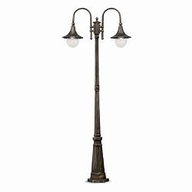 B2 Light Lampada da terra D 830 x H 2160 mm 2 x 60W E27 IP44 Nero Oro 0354614