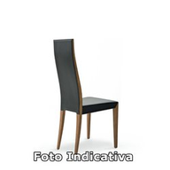 Cattelan Sedia Lady Fnc Faggio Tinto Noce Canaletto - Cuoio 59 Canna Di Fucile Cuciture Nere