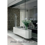 Cattelan Credenza Chelsea 193x46x50h - 3-50 Struttura Op30 Grey Opaco - Piano Grey Extra Chiaro