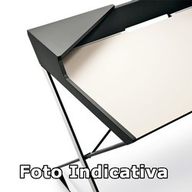 Cattelan Scrivania Qwerty Pad Cuoio 57 Champagne Cuciture Nere