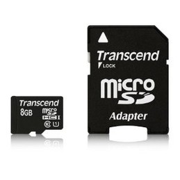 Transcend Micro SDHC 8GB + adapter